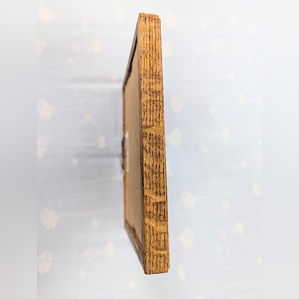 8" x 6" Inspirational spiritual verse Solid wood peach mat board wall decor Vtg. - Picture 8 of 9